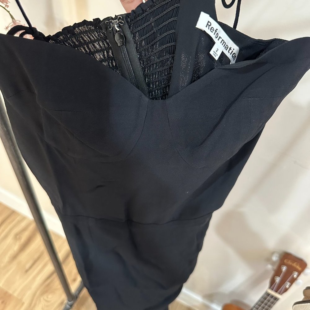 Reformation Juliette Dress in Black - Picture 9 of 9